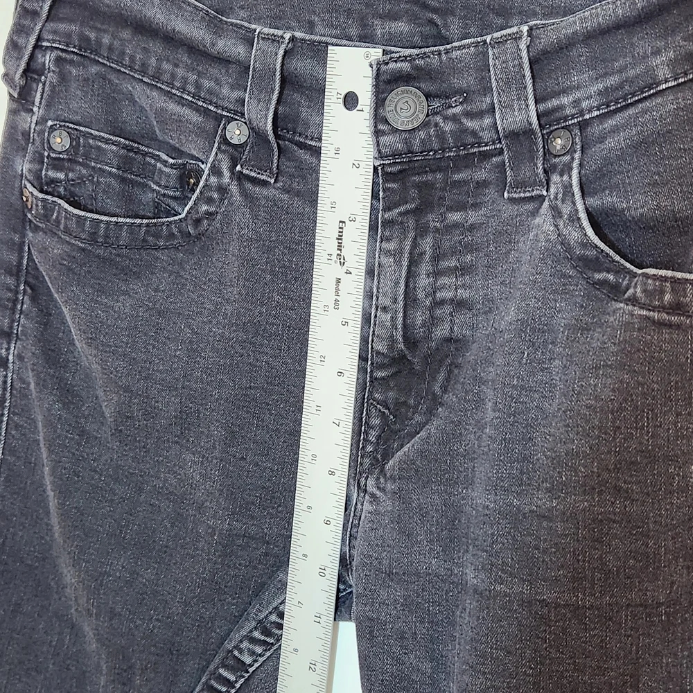 True Religion Mens Black Slim Fit Jeans Size 34